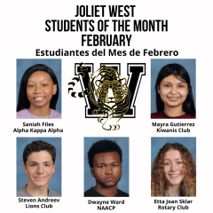 Joliet West students of the Month photos