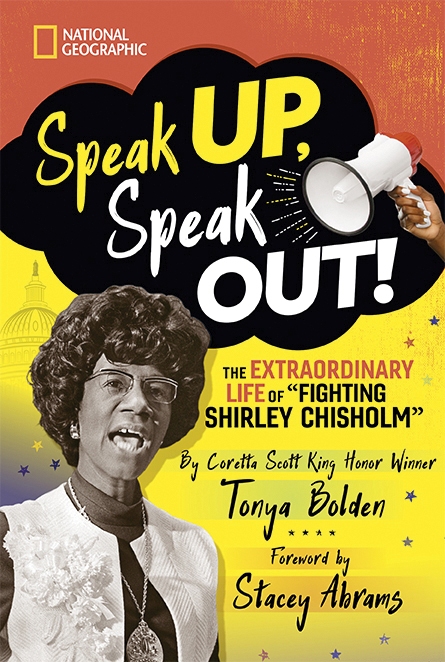 book cover with photo of Shirley Chisholm
