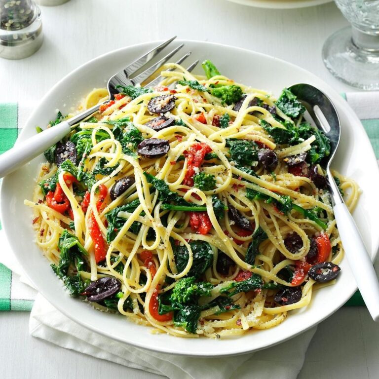 Delish Linguine with Broccoli Rabe & Peppers: A Simple yet Tasty Meal