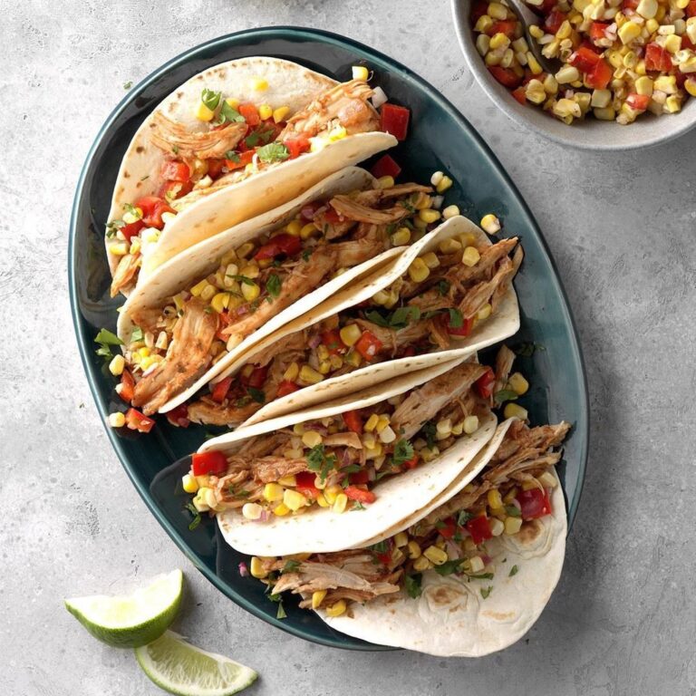 Savor the Taste of Bourbon in These BBQ Chicken Tacos with a Fresh Salsa