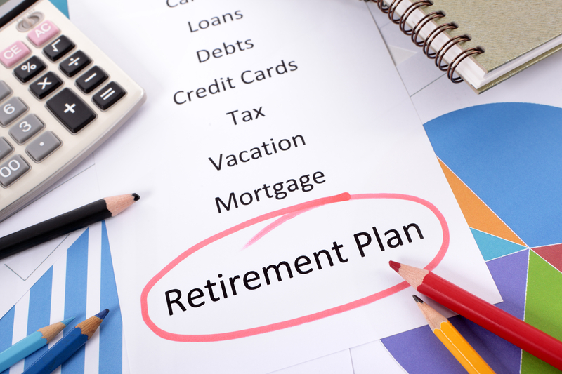 paper with word retirement circled